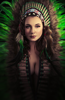 Lone Star Pin-up Themes - Native American Beauties