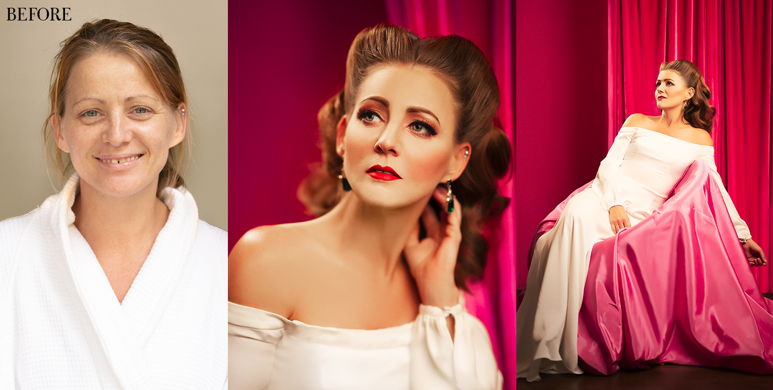 Lone Star Pin-up Before and After Client Makeover